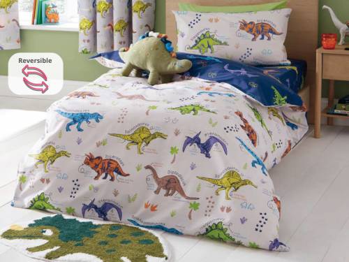 Dúo Funda Nórdica Infantil Reversible DINOSAURIOS