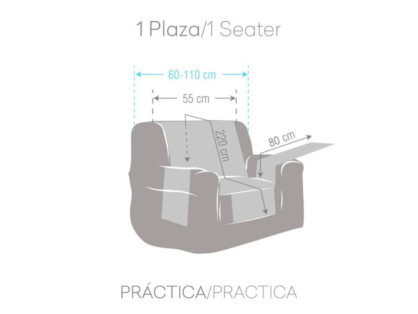 Funda Sofá Práctica Eysa SILVER 