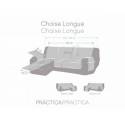 Funda Sofá Chaise Longue Eysa SILVER 