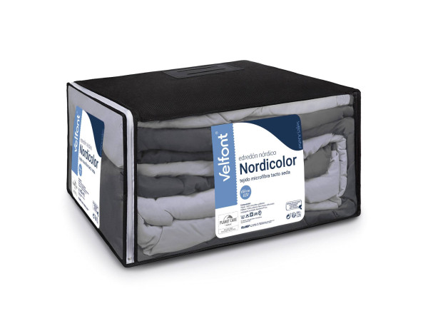 Edredón Nórdico Velfont DENVER BICOLOR - Granate Perla