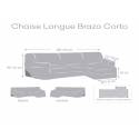 Funda Chaise Longue Elástica Brazo Corto ULISES