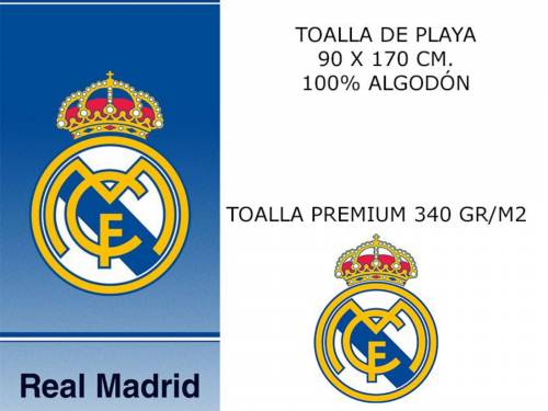 Toalla Playa Premium REAL MADRID 90x170 cm