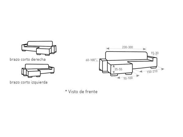 Funda Chaiselongue  SuperElastica MILOS 