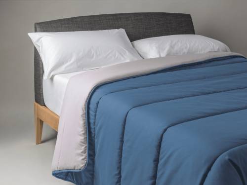 Edredón Nórdico Velfont DENVER BICOLOR - Azul Plomo/ Perla