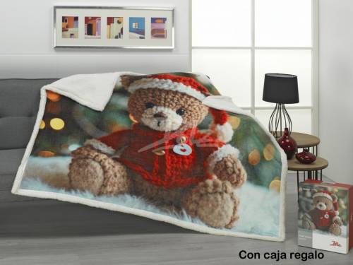 Manta Plaid Sherpa Dolz BEAR