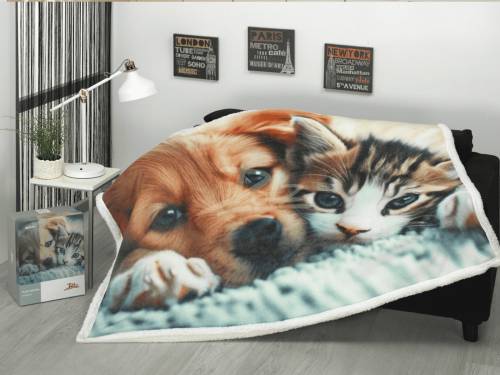 Manta Plaid Sherpa Dolz PUPPY