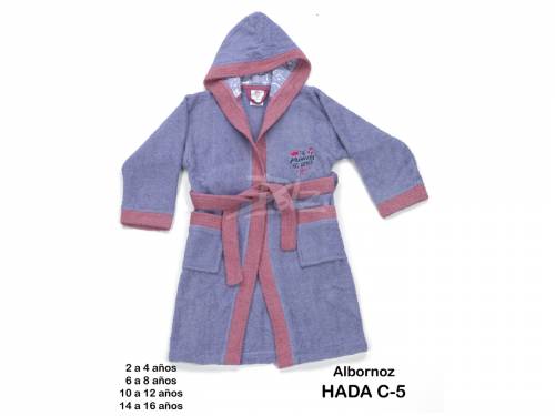 Albornoz Infantil Bordado HADA