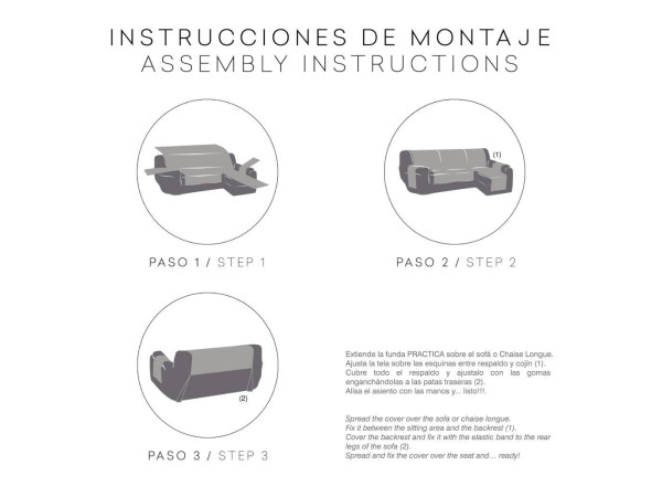 Funda  Sofá Chaise Longue Práctica SKY 