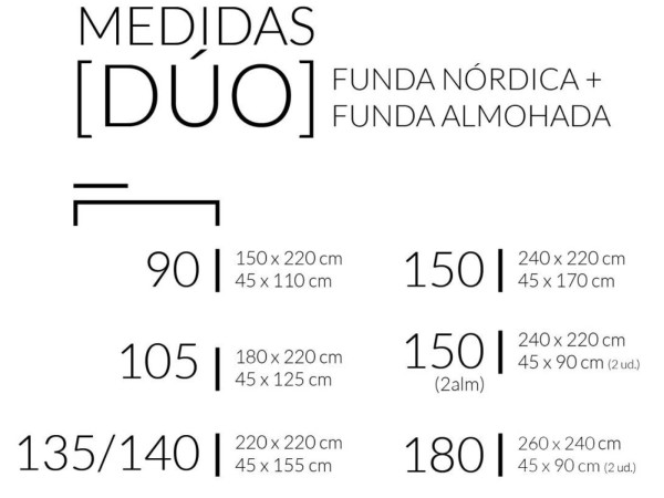 Duo de Funda Nórdica 100 % Algosdon 330 h Estelia ATIA