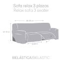 Funda Sofá Relax 3 plazas x2 pies Bielástica Eysa JAZ