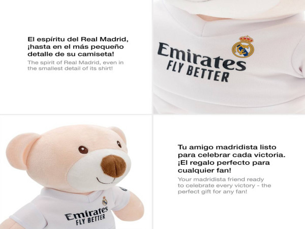 Peluche Personalizado Real Madrid OSO BLANCO