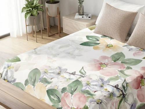 Manta Terciopelo Manterol VIP 591 Floral Acuarela