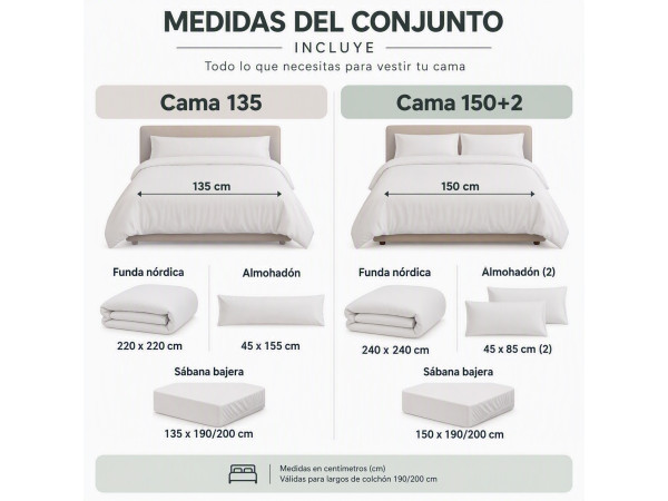Funda Nórdica Reversible EUCALIPTUS - 3 Piezas -ENTREGA 24 HORAS