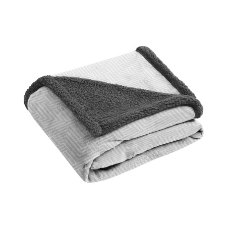 Manta Sofá Coralina + Borreguito Manterol ZIGZAG| Plaids Borreguito