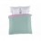 Funda nórdica bicolor algodón 346-AQUA-MALVA