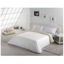 Funda nórdica bicolor algodón 146-BLANCO-PIEDRA