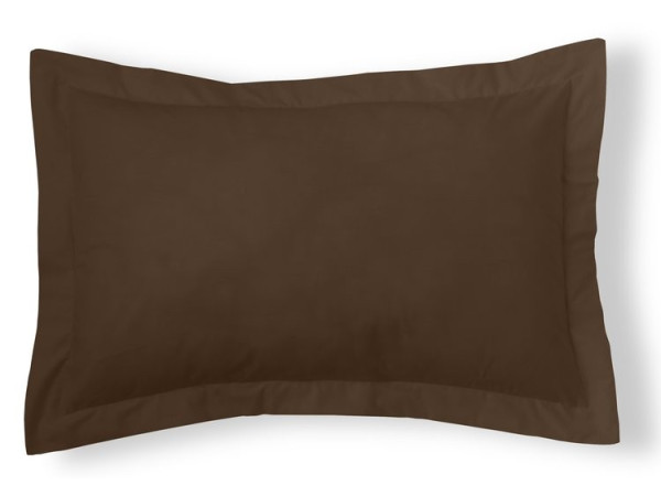 Funda cojín algodón Combi Liso 200 Hilos 179-CHOCOLATE