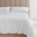 Dúo funda nórdica y almohadas algodón Suiza. 001-BLANCO