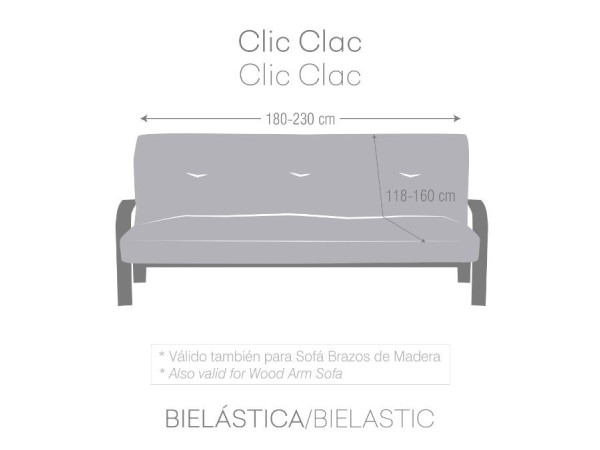 Funda Sofa Clic Clac Eysa Bielástica ROC