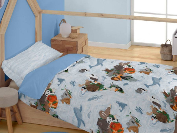 Duo funda nórdica + almohada Animals