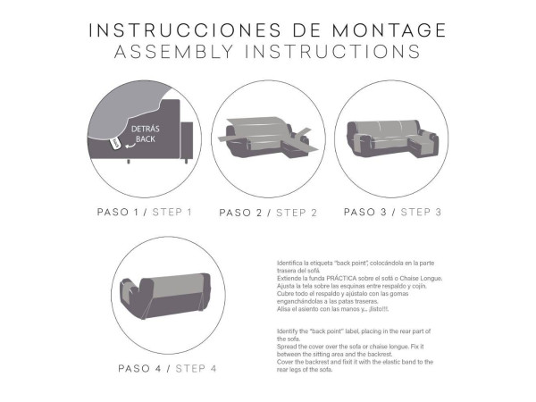 Funda  Sofá Chaise Longue Práctica LEVANTE