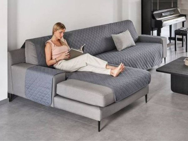 Funda  Sofá Chaise Longue Práctica Acolchada CARIBU