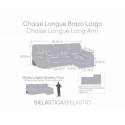 Funda Chaise Longue Brazo Largo Bielástica Eysa THOR 