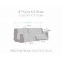 Funda Relax Acolchada Eysa NORUEGA 3 Plazas con 2 Pies