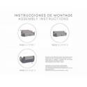 Funda Relax Acolchada Eysa NORUEGA 3 Plazas con 2 Pies