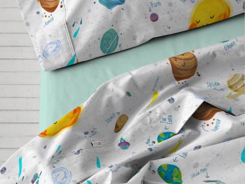 Juego de sábanas estampado Space