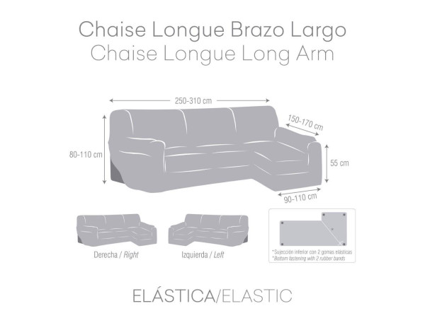Funda Chaise Longue Elástica ULISES