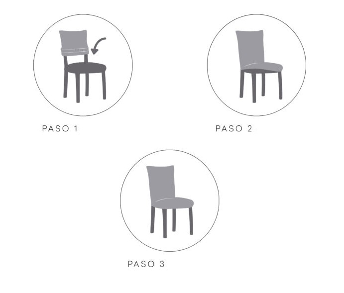 colocacion fundas silla con respaldo
