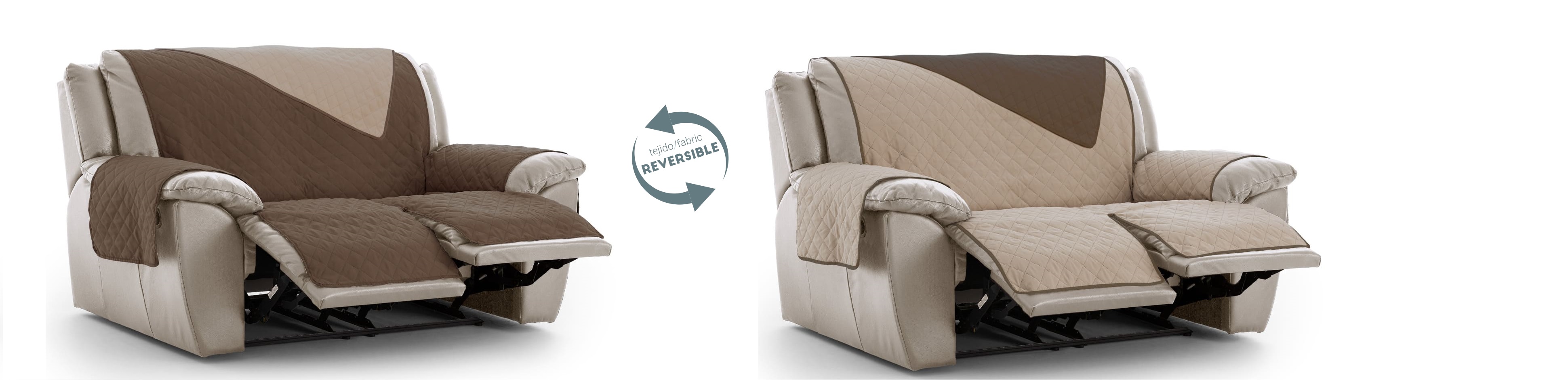 funda sofa reversible acolchada