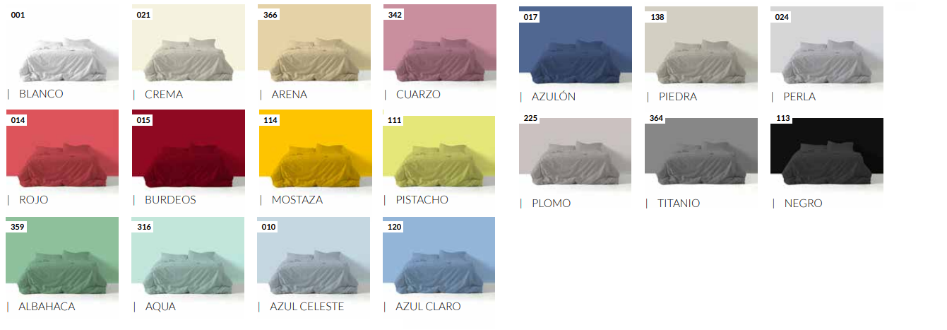 Colorido Sabanas combinables 50/50 Estelia